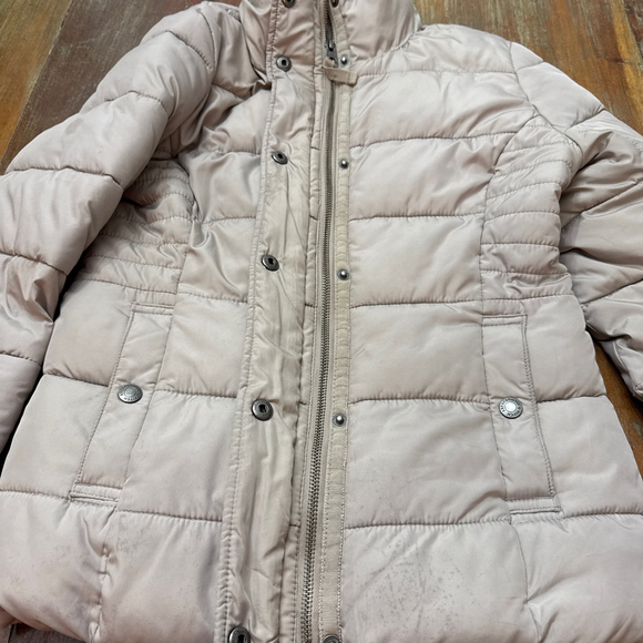 Abercrombie & Fitch Beige Puffer Jacket XS Womens - Picture 8 of 15